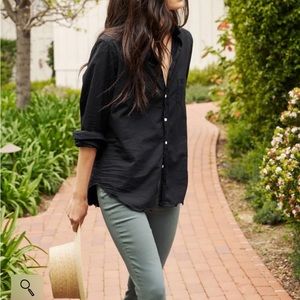 Frank & Eileen - Button-Up Shirt - Black Denim - Size Small